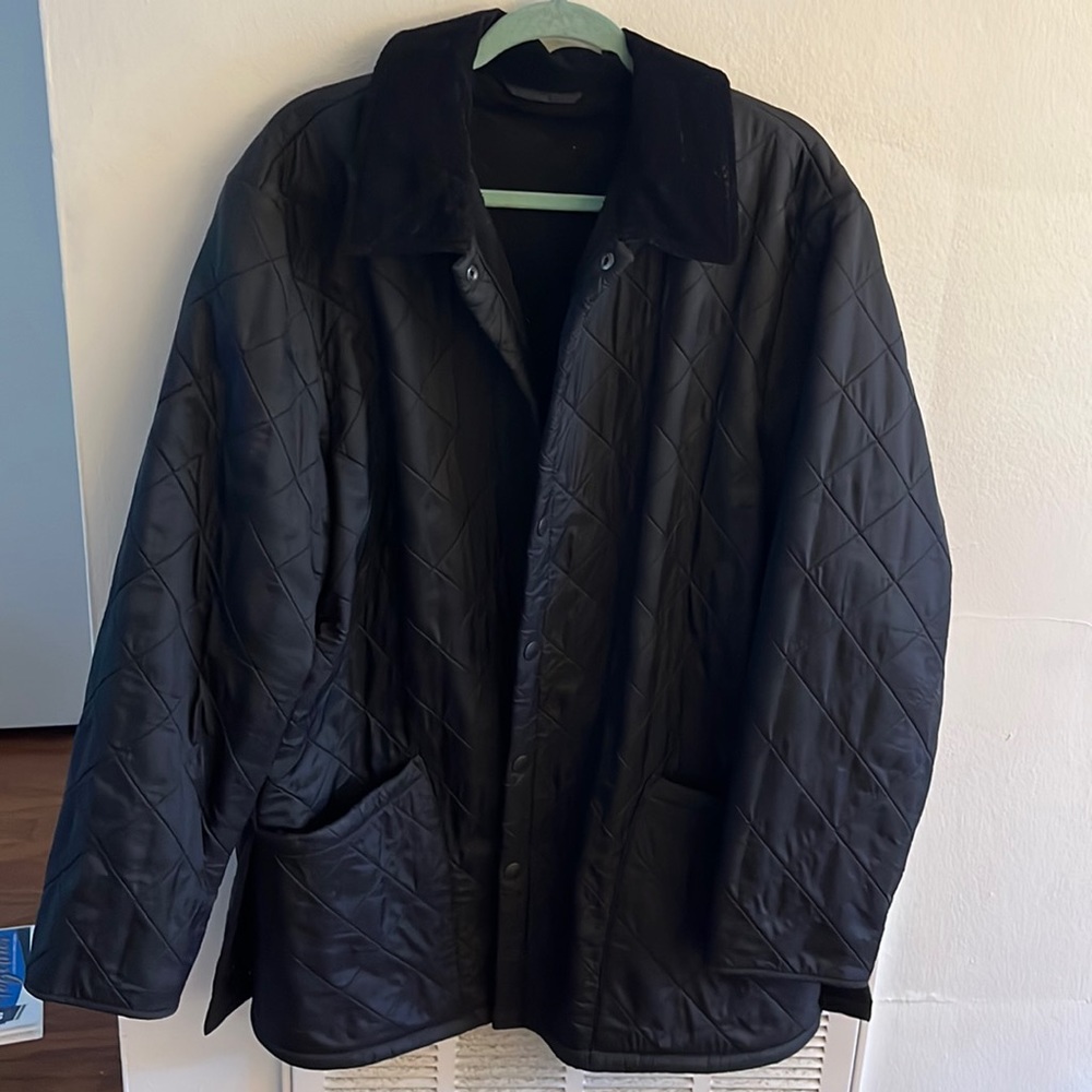 Barbour English Warmth! Black quilted walking coat. Super warm